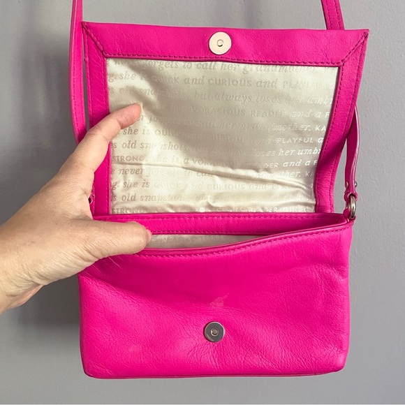 Kate Spade New York Hot Pink Leather Carah Crossbody Purse - Small - Picture 3 of 8